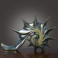 Skulptur Deko Wohnzimmer Abstrakte Kunst Harz Statue Modern 40,5X28X5,5 Cm
