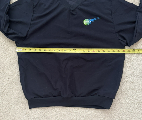 Vintage King Louie Athletic Jacket Mens Navy Small Pullover Windbreaker 90s - Picture 5 of 6