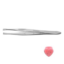 Srebrna glina stal nierdzewna 3,5 " pęseta do brwi L6A12358