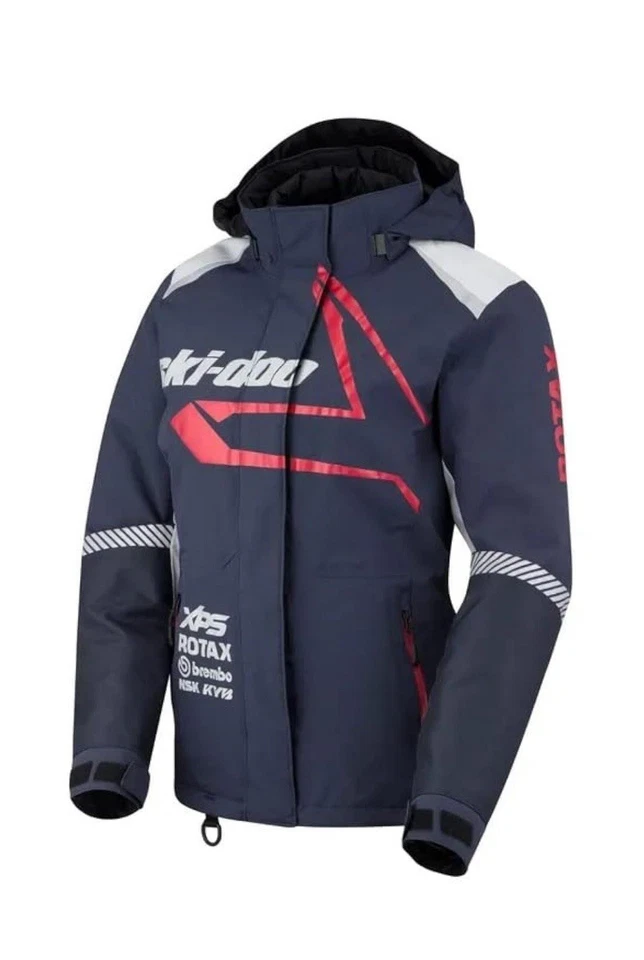 Ski-Doo Snowmobile 440945 Women  X-Team 100% Waterproof Jacket,Med Dark Navy G2 - Image 2 of 4