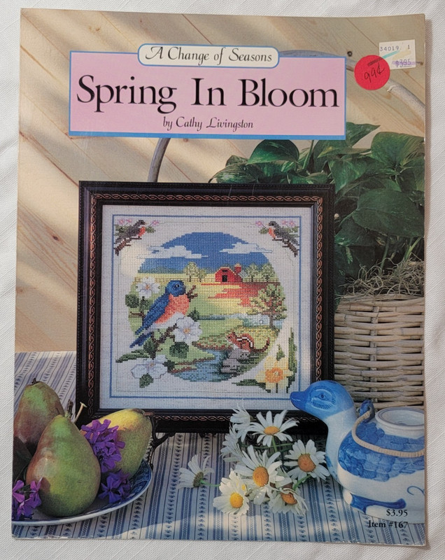 Spring in Bloom Cathy Livingston cross stitch leaflet Just Cross Stitch