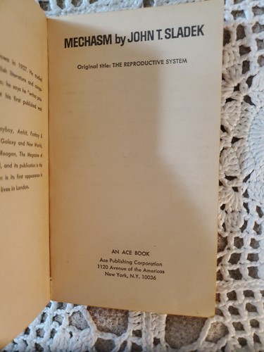 Mechasm by John T. Sladek 1st Ace Science Fiction Special 1968 Good condition - Imagen 7 de 8