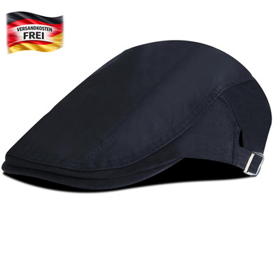 Unisex Herren Flat Cap Baumwolle verstellbar für Freizeit & Outdoor