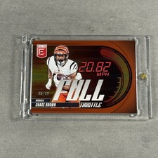 2025 Donruss Elite Red Full Throttle Chase Brown #d /99 Cincinnati Bengals SP