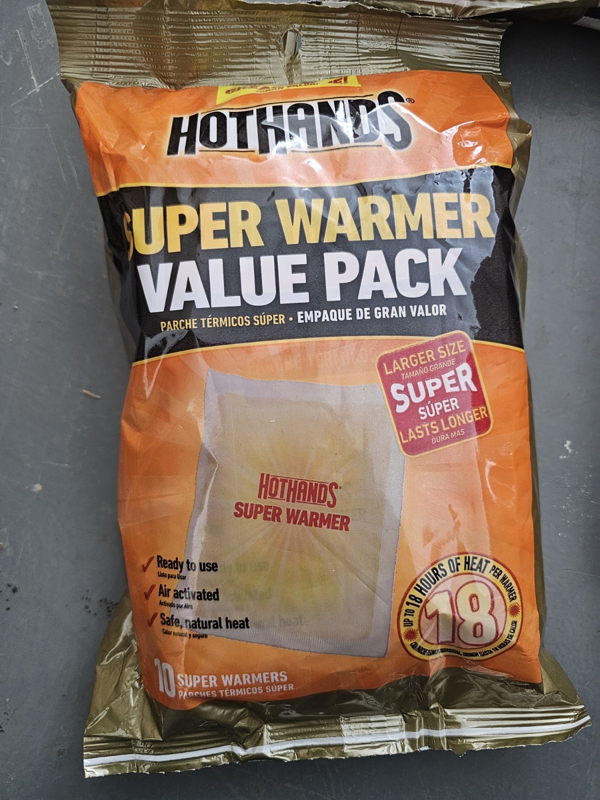Hothands Super Warmer Value Pack ~ 40 Count ~ Larger Size ~ 18 Hours Heat Max