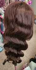Medium Brown 100 Human Hair Water Wave Wig