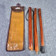 HIKE Wood Walking/Hiking Stick with Compass 47"- 3 Sections and Storage Bag