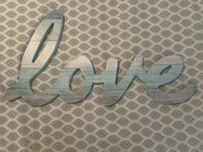 Rustic Wood Love Sign Wooden Script Letter Wall Decor Decorative Hanging Word