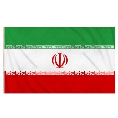 Iran Flagge 5 Fuß x 3 Fuß Polyester | Iranische Flaggen doppelt genäht mit Metallösen