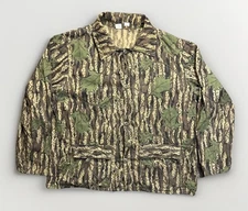 VTG Men's Large USA Made Mossy Oak Greenleaf Style Camo Hunting Button Up Shirt