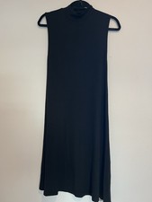 GAP LUXE Womens Dress Tank Sleeveless Column Midi Rib-Knit Mock Neck Stretch MED