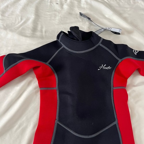 NWT Youth Kids Black Red Full Wetsuit Swimming Surfing Diving Sz 7 - Picture 7 of 12