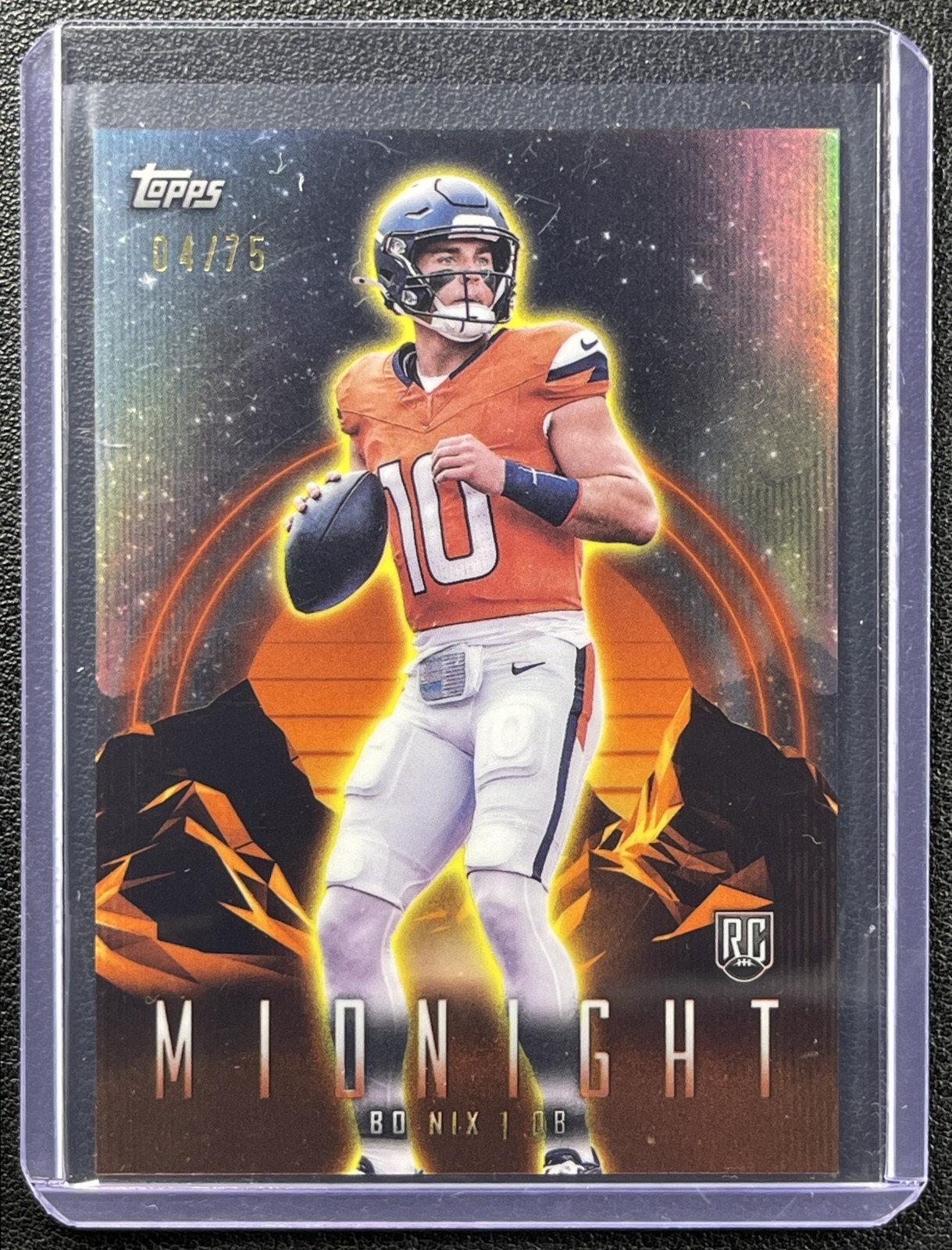 BO NIX 2024 TOPPS MIDNIGHT FOOTBALL #27 ROOKIE RC DUSK 4/75