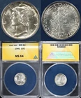1941 10c Mercury Dime ANACS MS 64