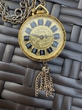 Vintage Swiss-made Lucerne Pendant Watch With Tassel In Chain, Winds And Works