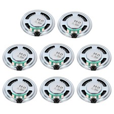 8pcs, 0.5W 16 Ohm Small Speakers Metal Shell Round Internal Micro Magnet Speaker