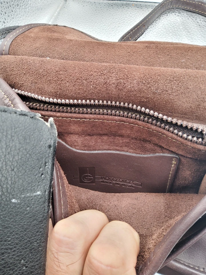 Monedero vintage Jack Georges Estados Unidos cuero mujer marrón.usado Foto 3 de 4