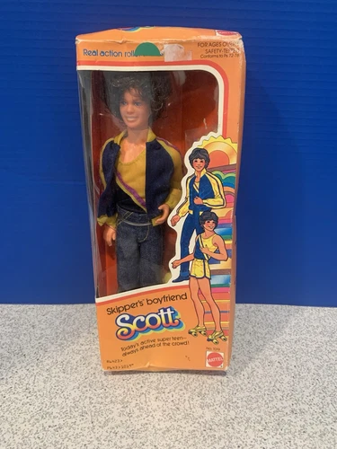 Vintage Mattel 1979 Barbie Skipper’s Boyfriend Scott Rollschuh #1019 Neu in OVP