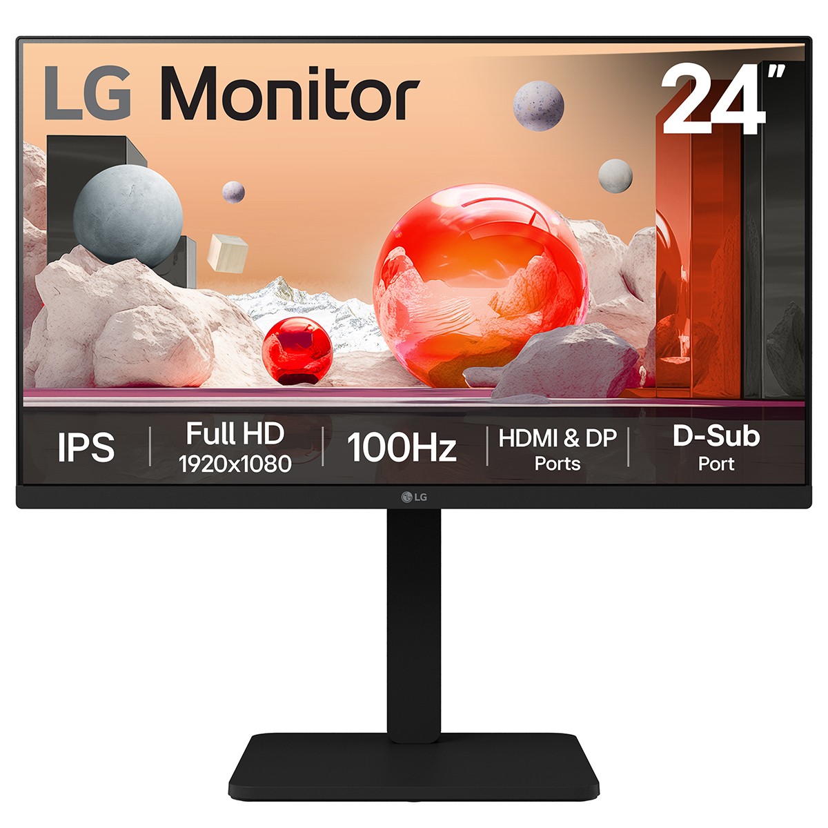 Lg Black 24Ba450-B Computer Monitor 60.5 Cm (23.8") 1920 X 1080 Pixels - Image 2