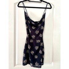 NEW Whimsygoth Cowl Neck UO Motel Becky Dress in Faded Black Size S (Orig. $62)