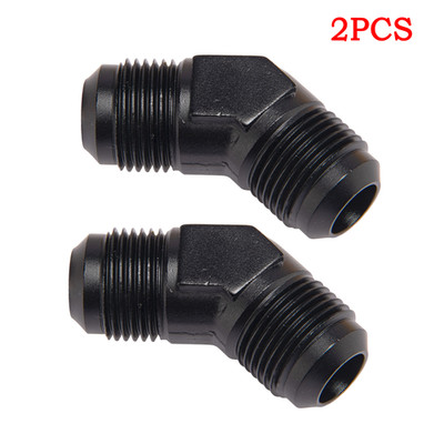 2PC 10AN Male to 10AN Male Flare Reducer Coupler Union 45 Degree Adapter Fitting