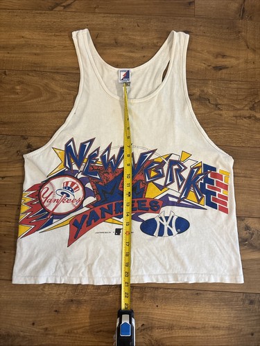 Vintage 1994 New York Yankees AOP Tank Top Men’s Large White Made in USA - Picture 7 of 9