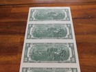 UNCUT SHEET OF (4) U.S. $2 TWO DOLLAR BILLS UNCIRCULATED MINT GEM MONEY CASH NEW — photo 5