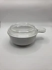 Vintage Corning Ware White Grab It Bowl P-150-B 15 Ounce W/ Pyrex Lid 150-C