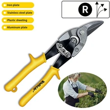 Aviation Tin Snips Straight Cut Heavy Shears Hole & Safety Latch Cutting Tool