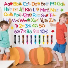 Educational Animal Alphabet Numbers Wall Decals