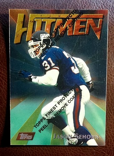 Jason Sehorn 1997 Topps Finest Hitmen #24 New York Giants - Picture 1 of 2