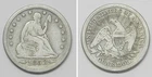 X7256  1853 Arrows Liberty Seated Quarter, Fine details
