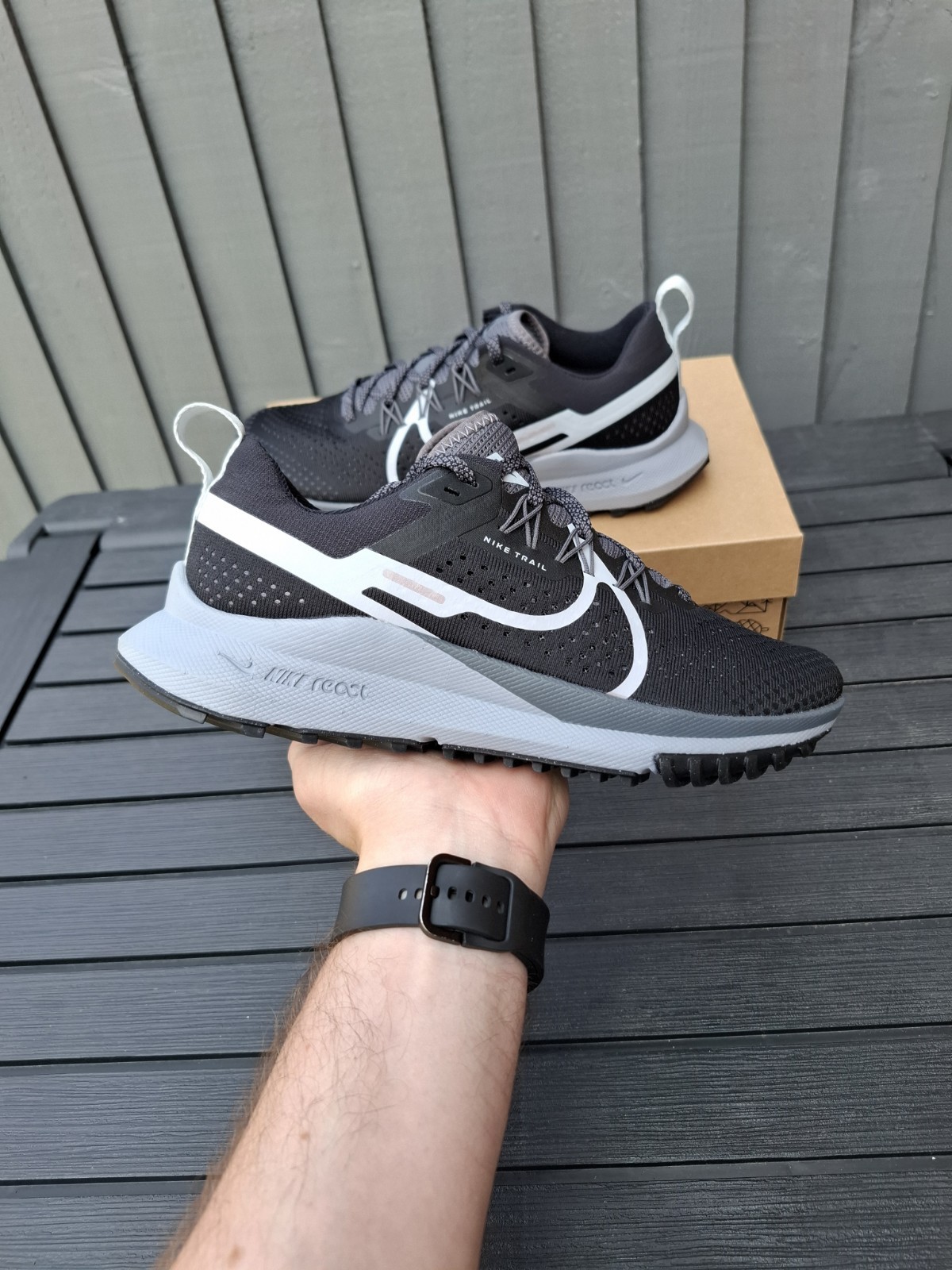 Nike React Pegasus Trail 4 Black Grey Trainers Women's Size 5.5 (UK) RRP £130 image 2