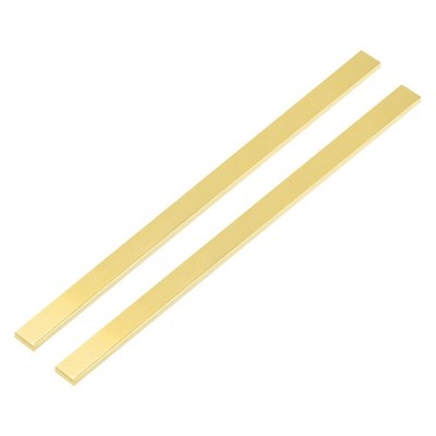 H62 General Purpose Brass Bar, 2pcs 0.08x0.47x14'' Full Metal Bar