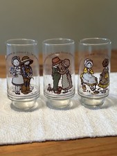 Holly Hobbie Coca-Cola Limited Edition Happy Talk Drinking Glasses SET OF 3