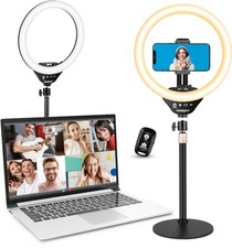 10  Desk Ring Light with Stand  Phone Holder for Computer, LED Selfie 10inch