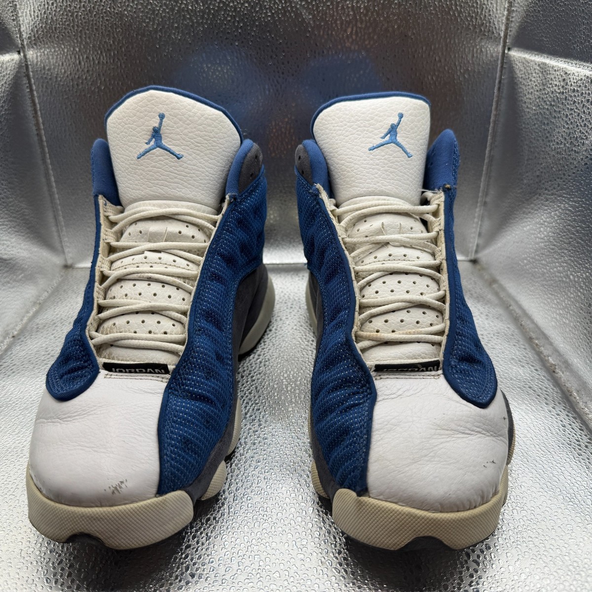 Size 8.5 Jordan 13 Retro 2010 Flint French Blue Gray White  display picture 2