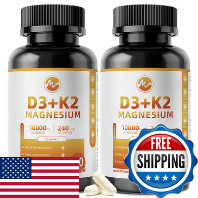 M Inch Vitamin D3 K2 Magnesium Vitamin D3 10000 Iu Vitamin K2 Mk-7 240 Mcg