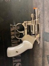 TOY CAP GUN PISTOL REVOLVER VINTAGE ITALY WORKS FINE 22