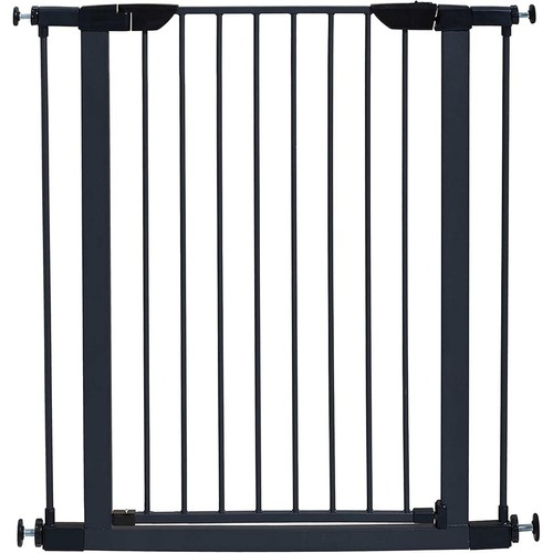 Adjustable Pet Gate Walk-Through Pressure-Mounted One-Handed Durable Steel New - Picture 2 of 6