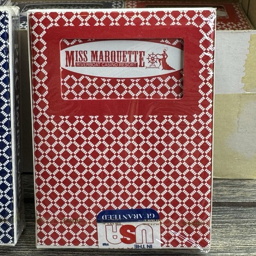 (12) Carte da gioco vintage Miss Marquette Riverboat Casino IA PGC Hoyle - Nuove - Foto 3 di 10