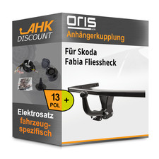 Für Skoda Fabia Fliessheck 10- ORIS Anhängerkupplung starr + 13polig E-Satz AHZV