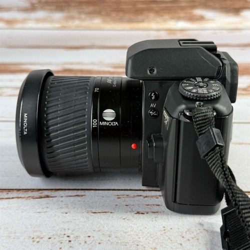 Minolta Maxxum 70 35mm SLR Film Camera w/ 28-100mm Zoom Lens Black - Picture 8 of 9