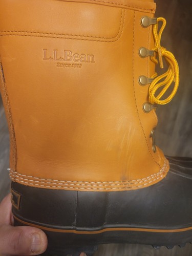 LL Bean Insulated Maine Hunting Pac Duck Men’s High Quality Leather Boots Sz 9 - Picture 6 of 8