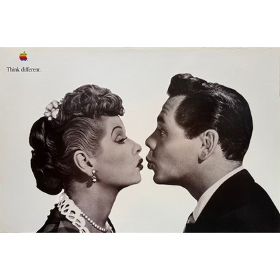ORIGINAL POSTER - 1998 - APPLE THINK DIFFERENT (LUCILLE BALL & DESI ARNAZ)