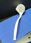 VTG White Milk Glass Ladle Punch Bowl Long Handle Hand Blown