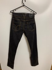 Versace Men's Black Denim Jeans Medusa Logo Slim Fit Designer Jeans Size 36