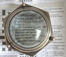 Anitique Hexagonal Brass  Glass Dome Desktop Magnifier With Stand Desk Decor