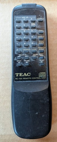 Teac cd player handheld remote control model RC-722 - Picture 1 of 6