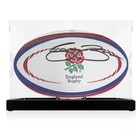 Jason Robinson Signed England Rugby Ball. Display Case